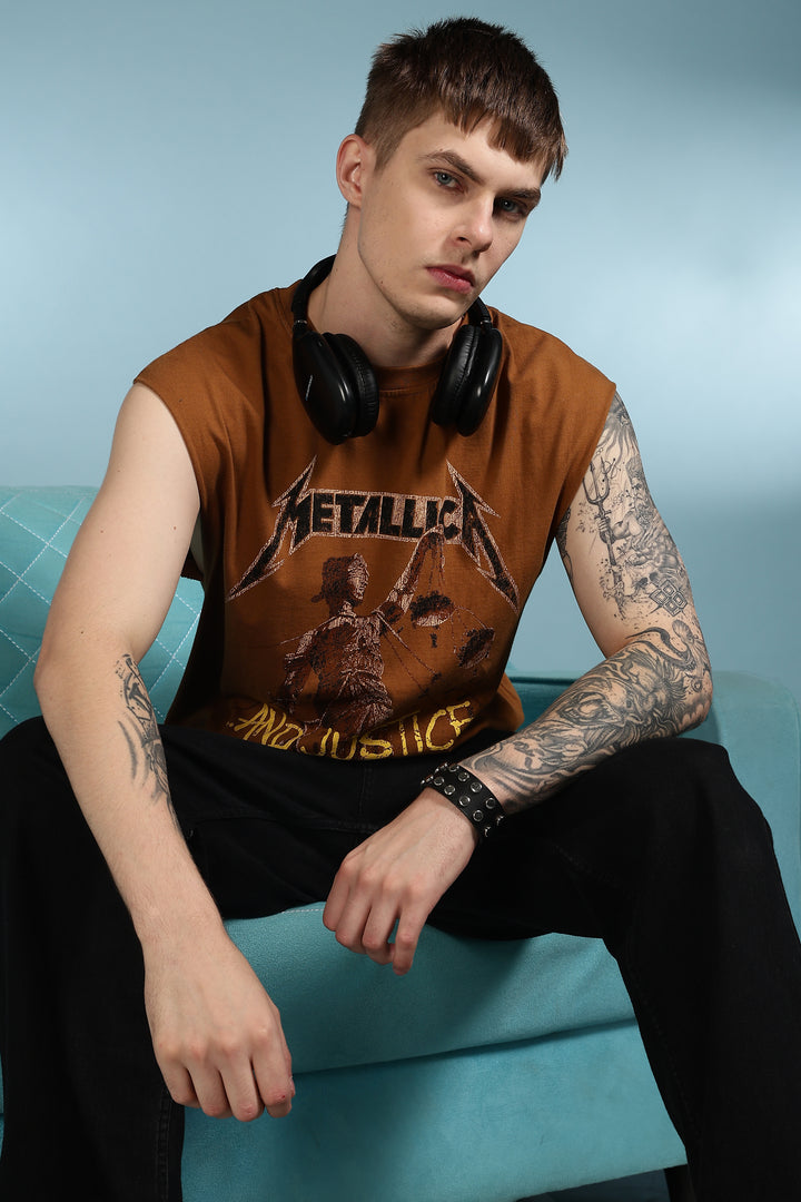 Justice: Brown Oversized Tank