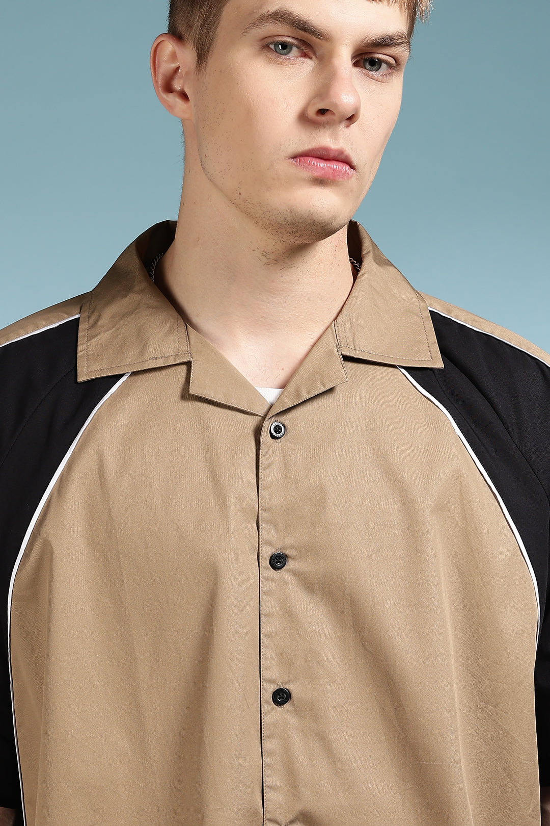 Motor-Sport : Oversized Beige Shirt