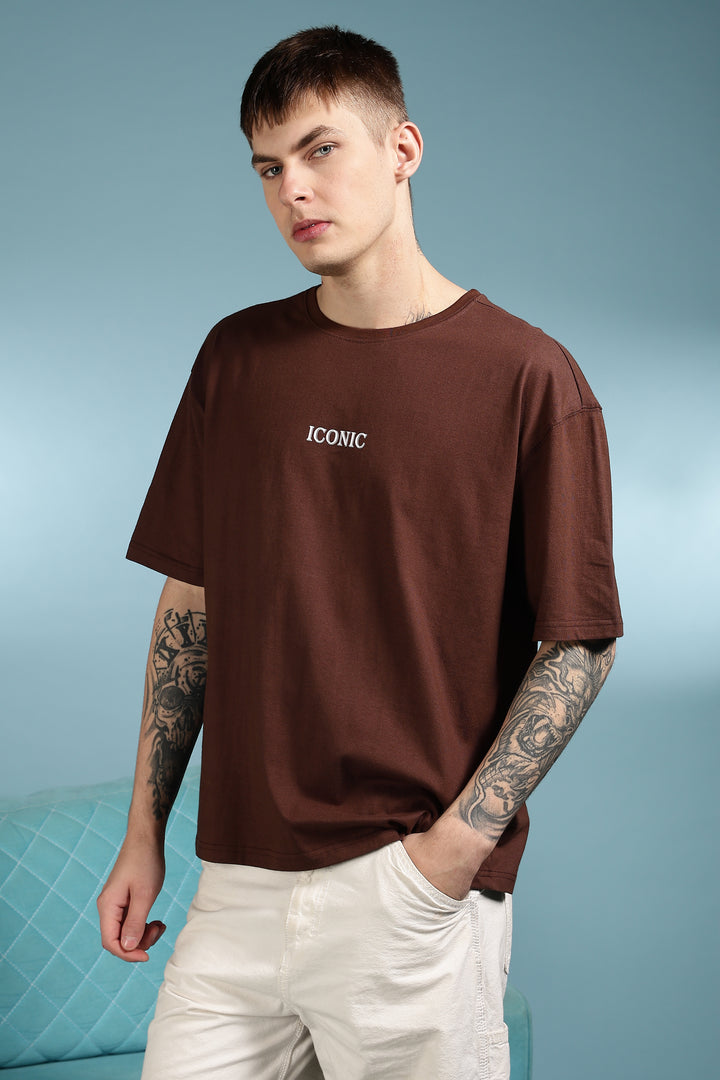 Greek Angel: Brown Oversized T-shirt
