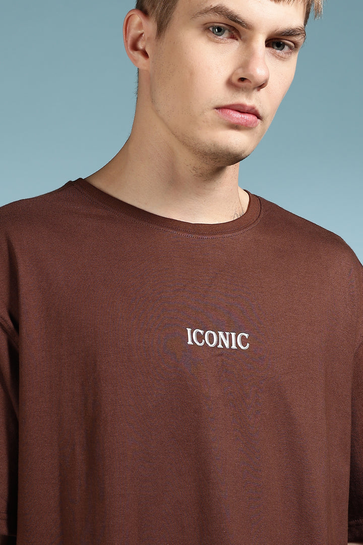 Greek Angel: Brown Oversized T-shirt
