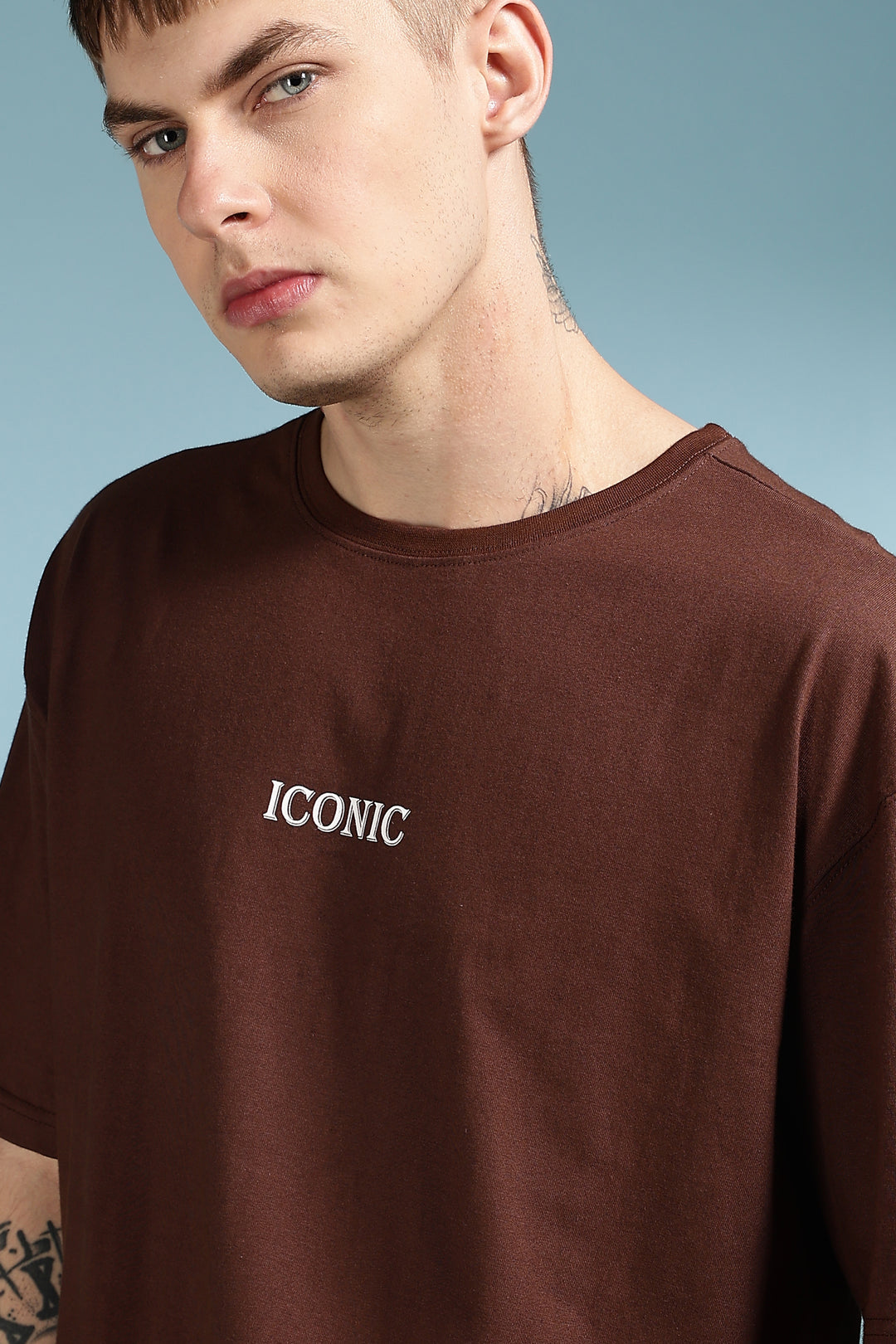 Greek Angel: Brown Oversized T-shirt