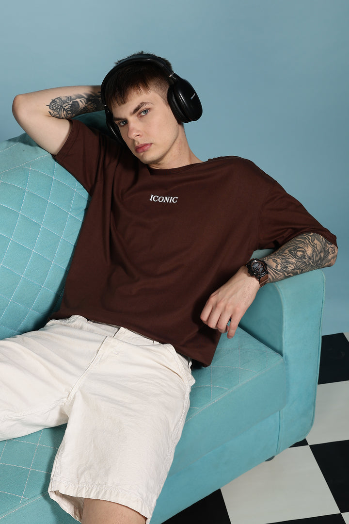 Greek Angel: Brown Oversized T-shirt
