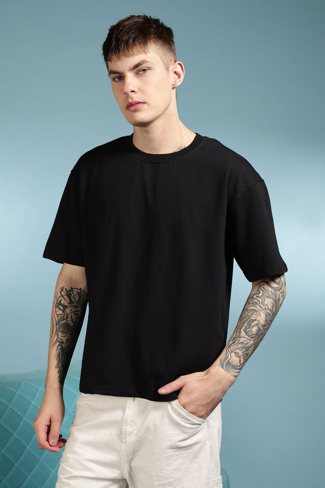 Soft Cuddles: Black Oversized T-shirt