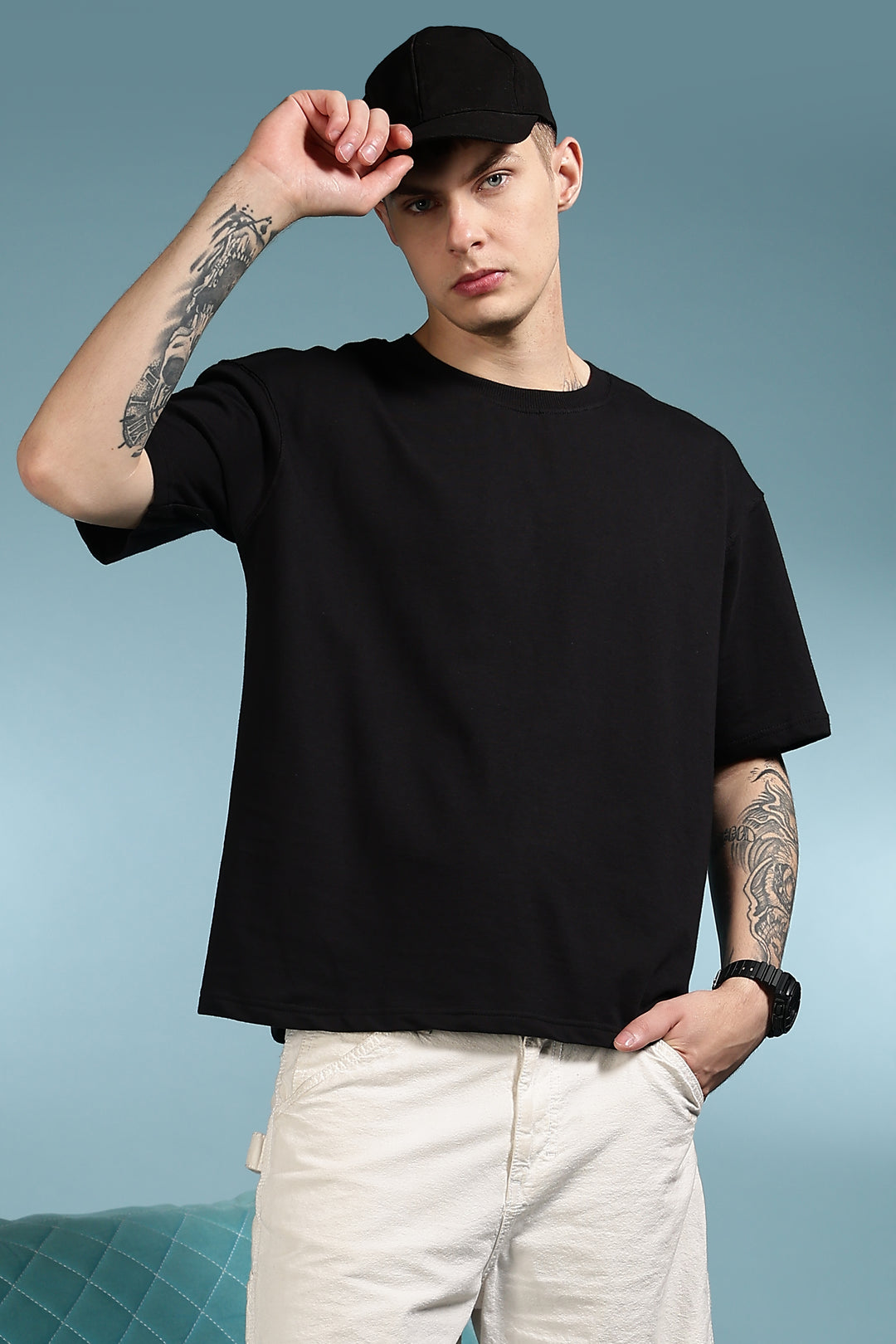 Soft Cuddles: Black Oversized T-shirt