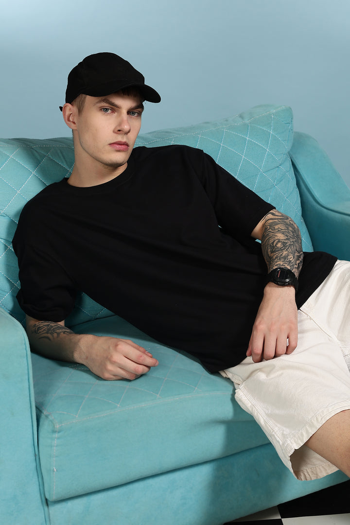 Soft Cuddles: Black Oversized T-shirt