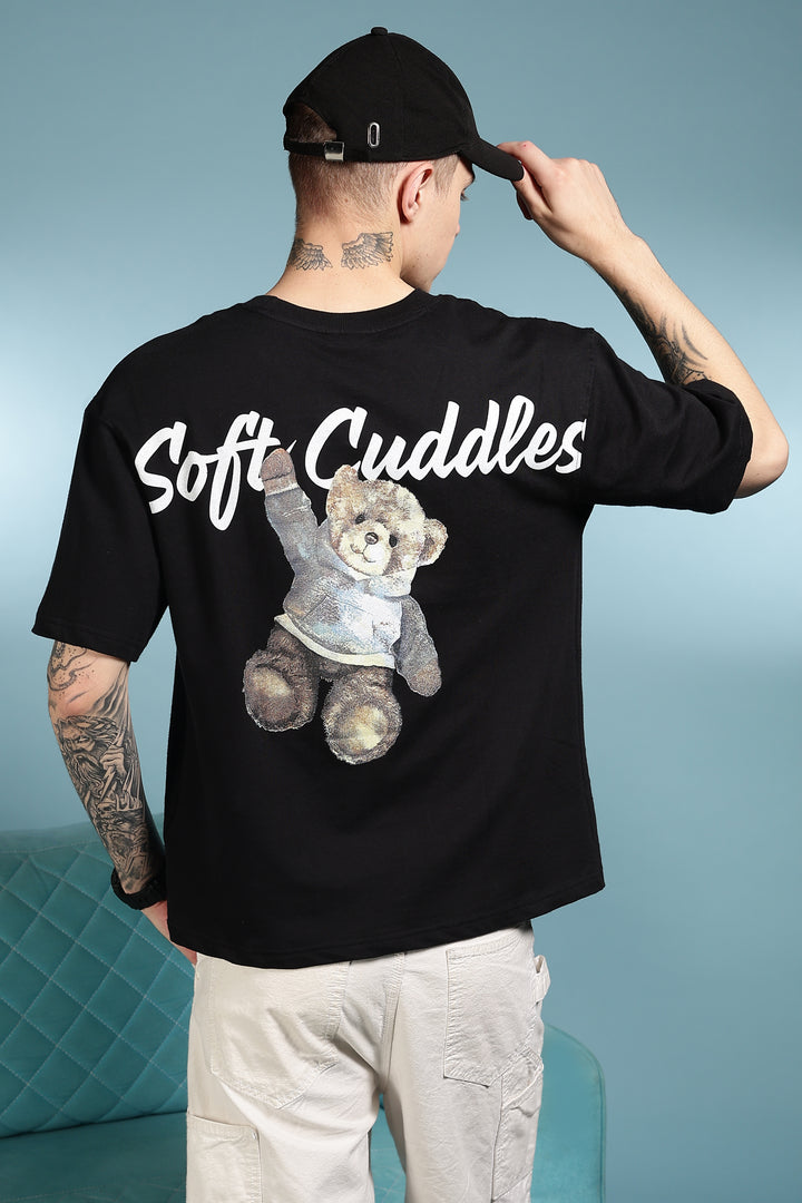 Soft Cuddles: Black Oversized T-shirt