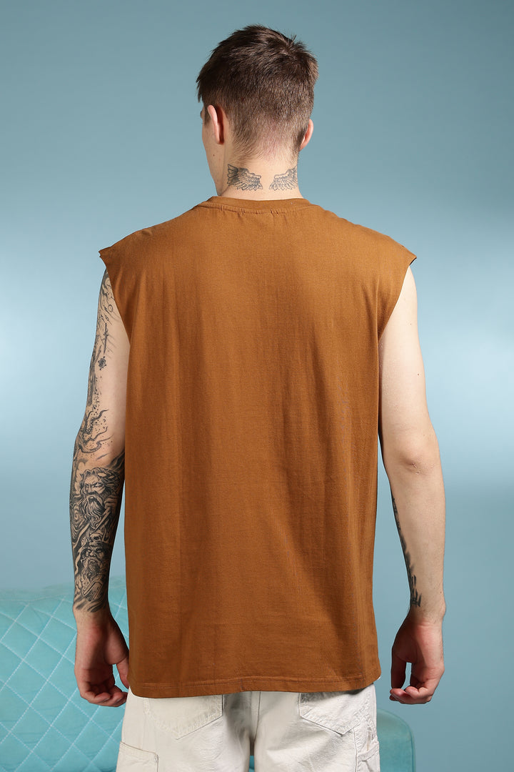 Astro World: Oversized Brown Tank