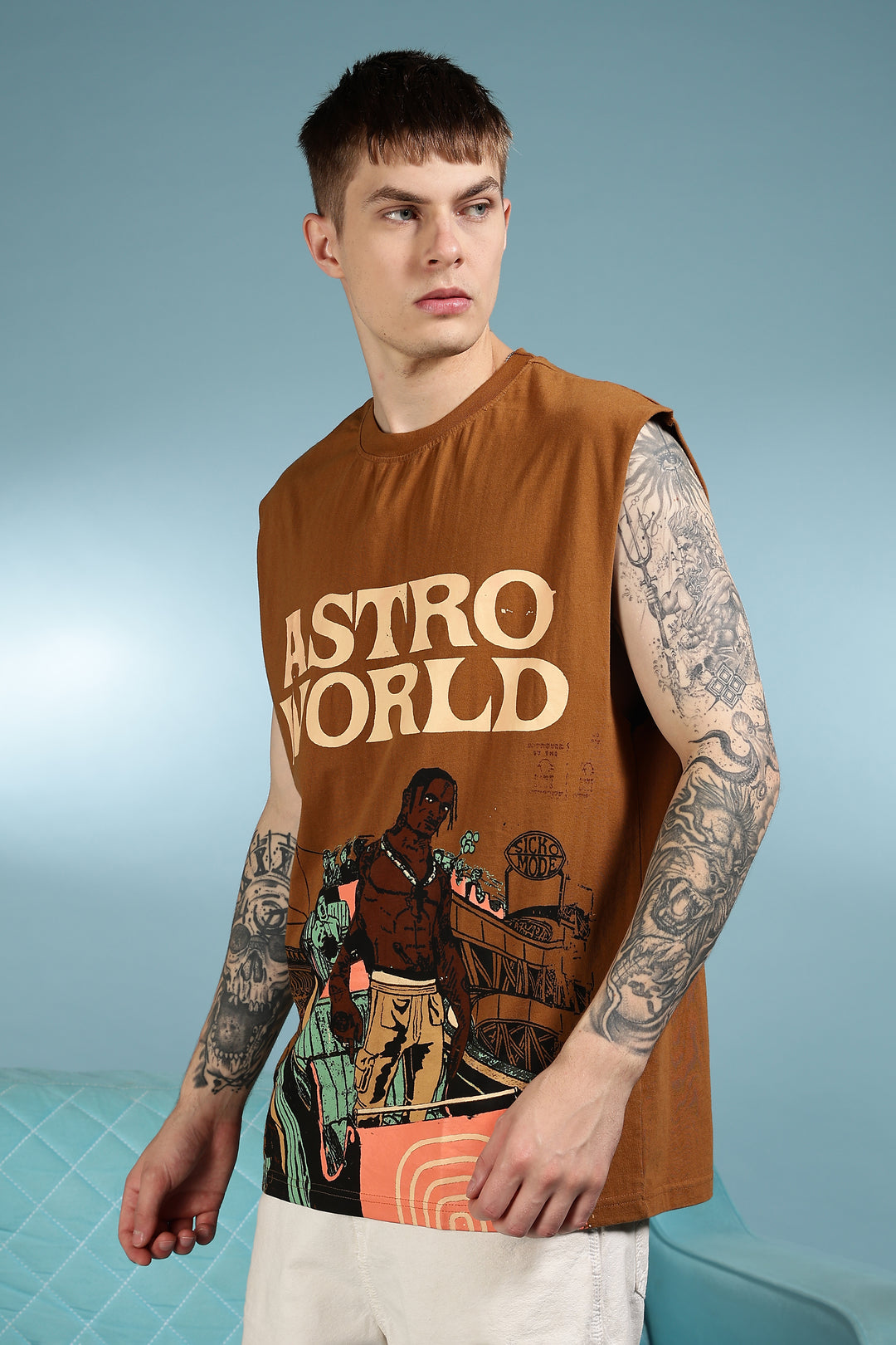 Astro World: Oversized Brown Tank