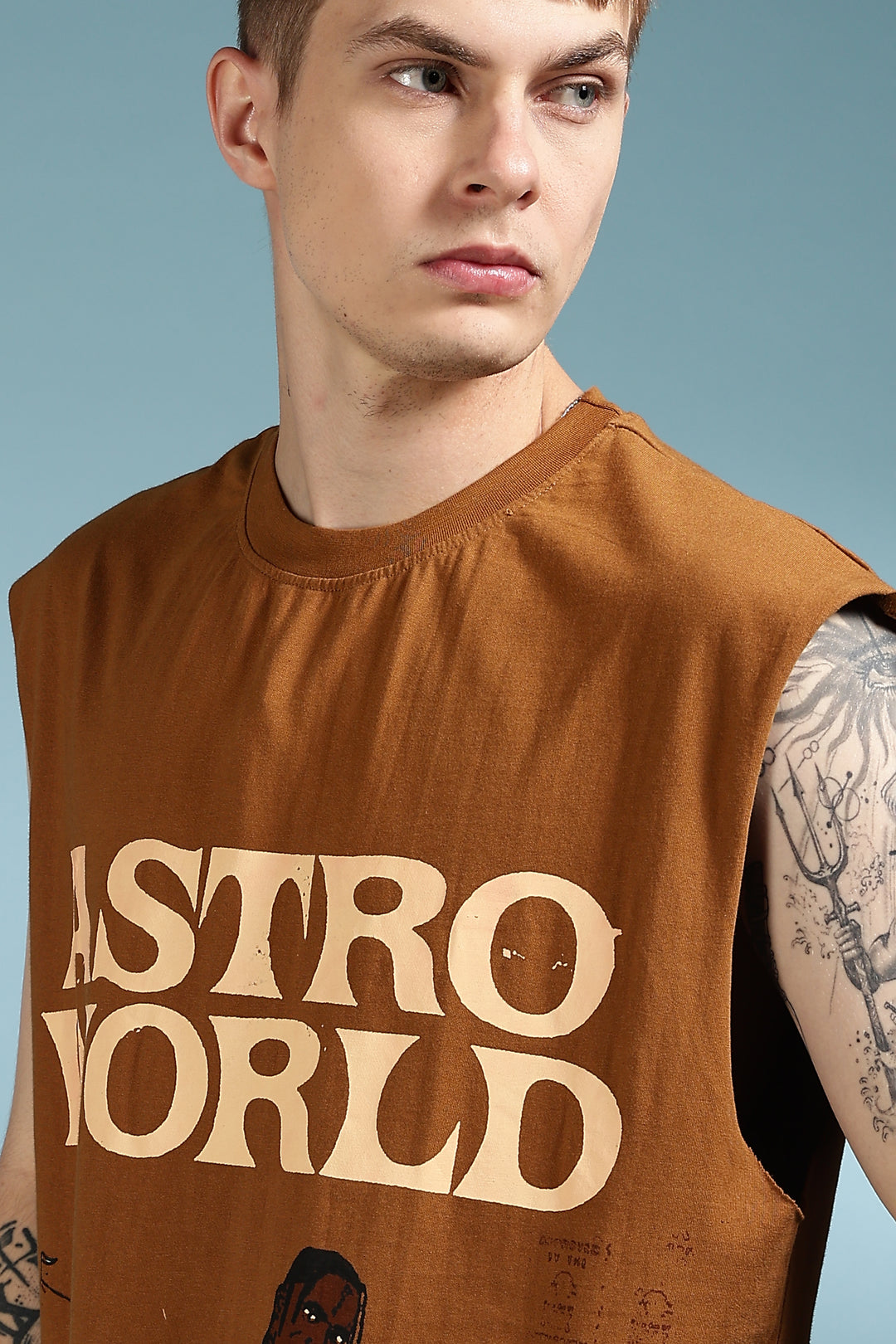 Astro World: Oversized Brown Tank