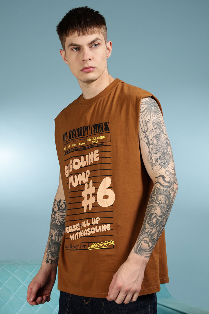 Gasoline Receipt : Oversized Brown Tank