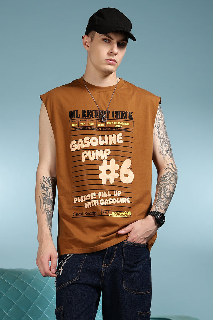Gasoline Receipt : Oversized Brown Tank