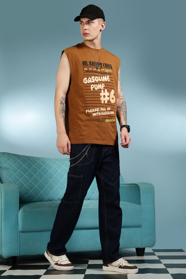 Gasoline Receipt : Oversized Brown Tank