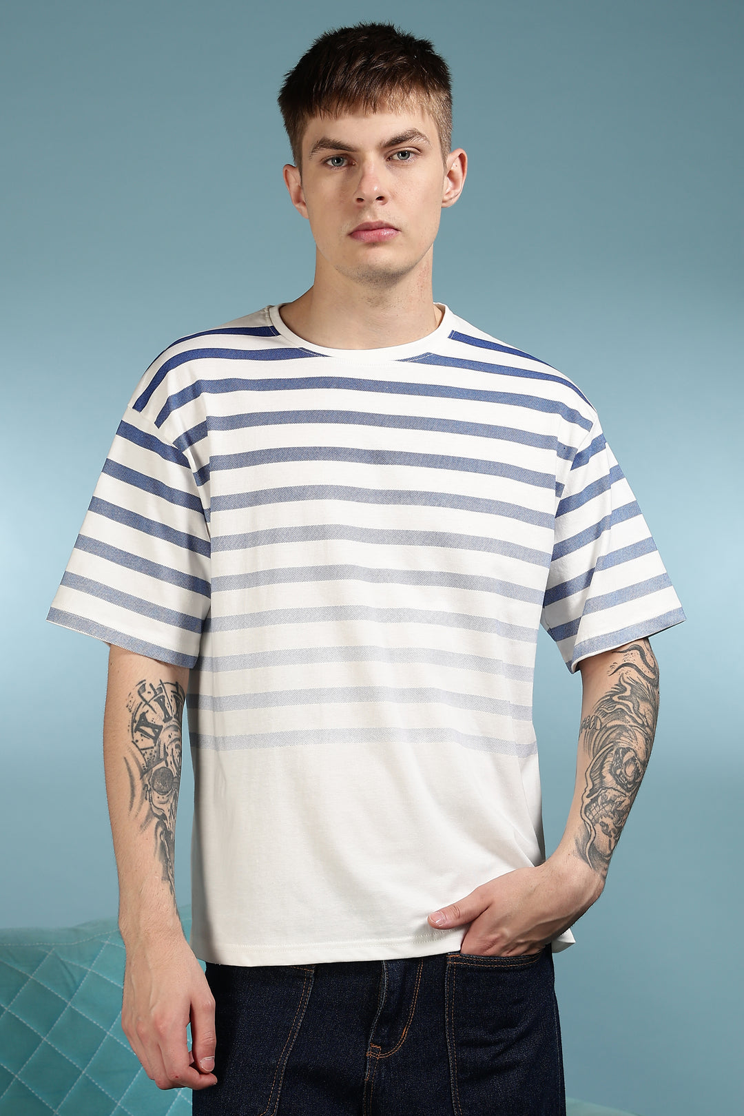 Stripes Gradient : Oversized T-shirt