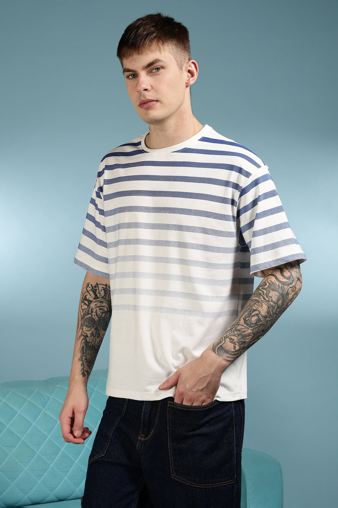 Stripes Gradient : Oversized T-shirt