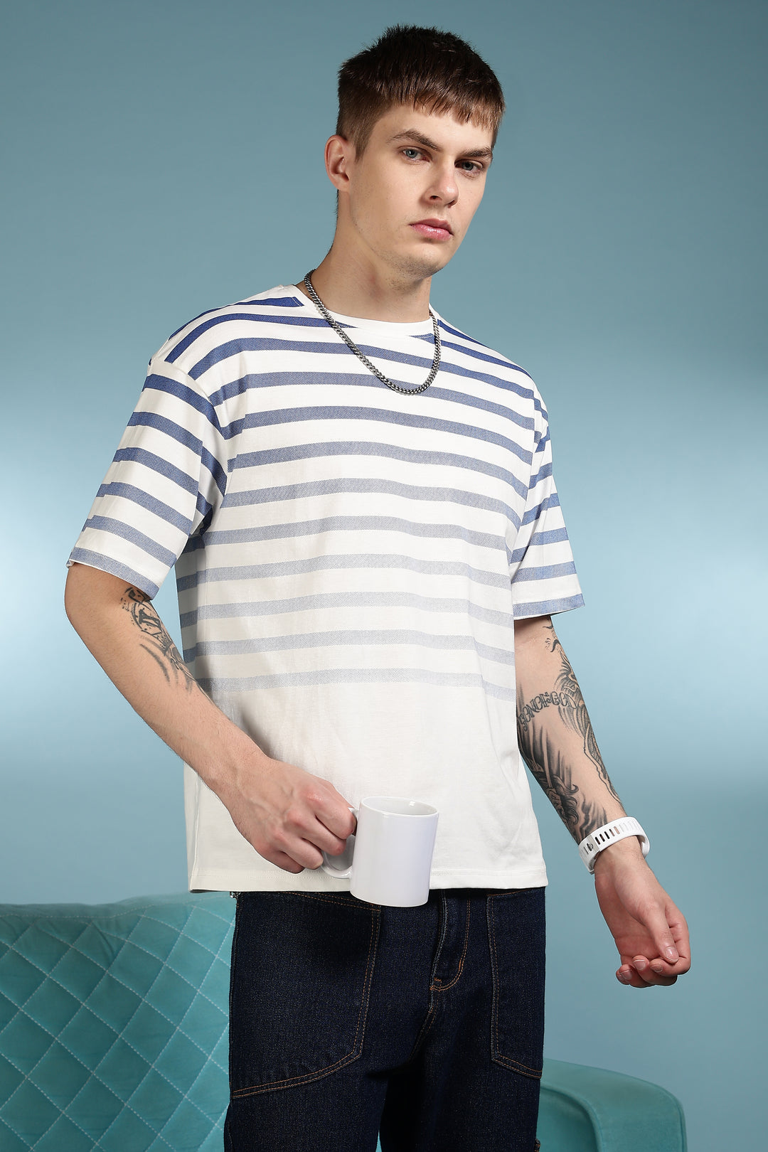 Stripes Gradient : Oversized T-shirt