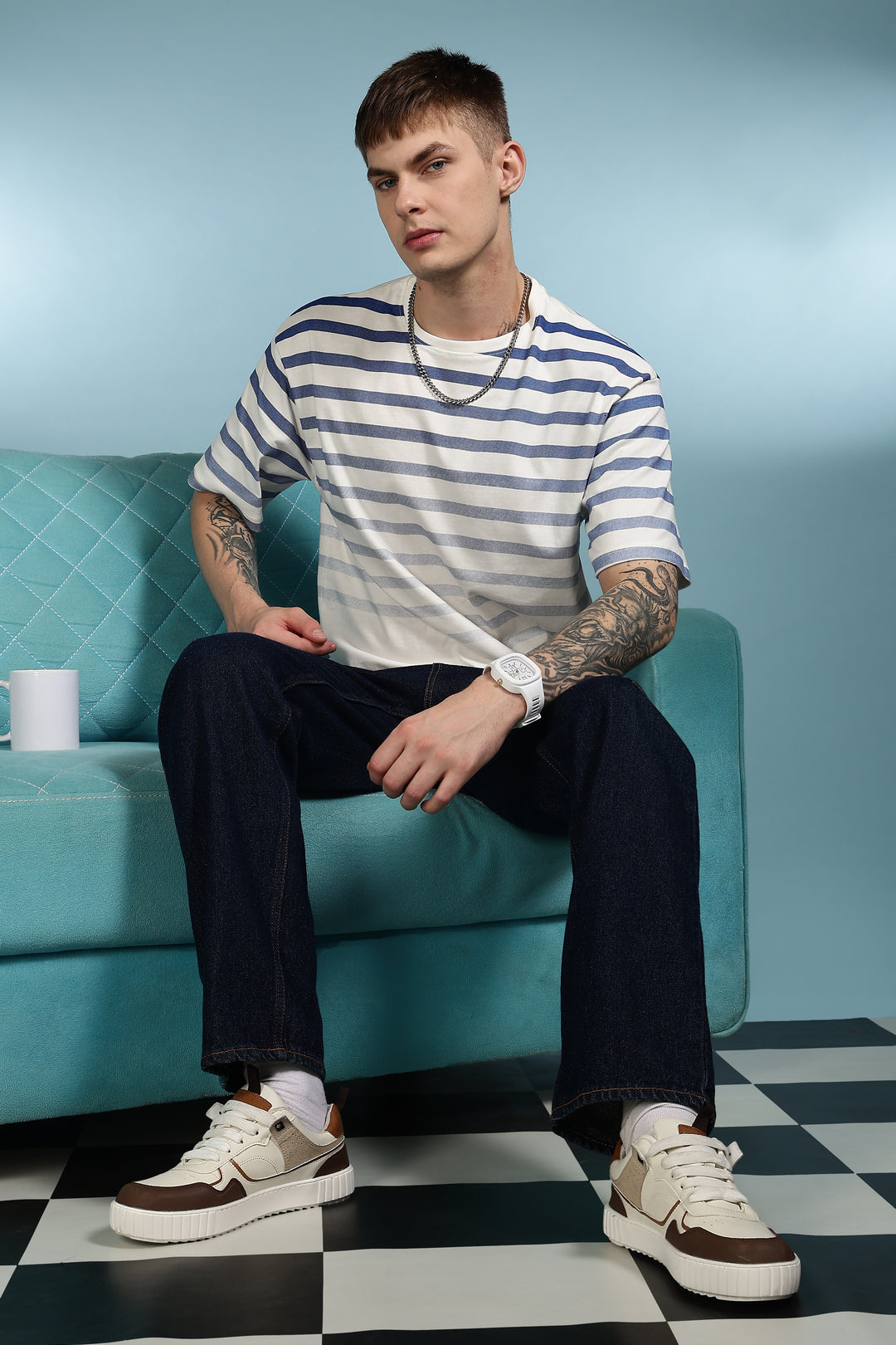 Stripes Gradient : Oversized T-shirt