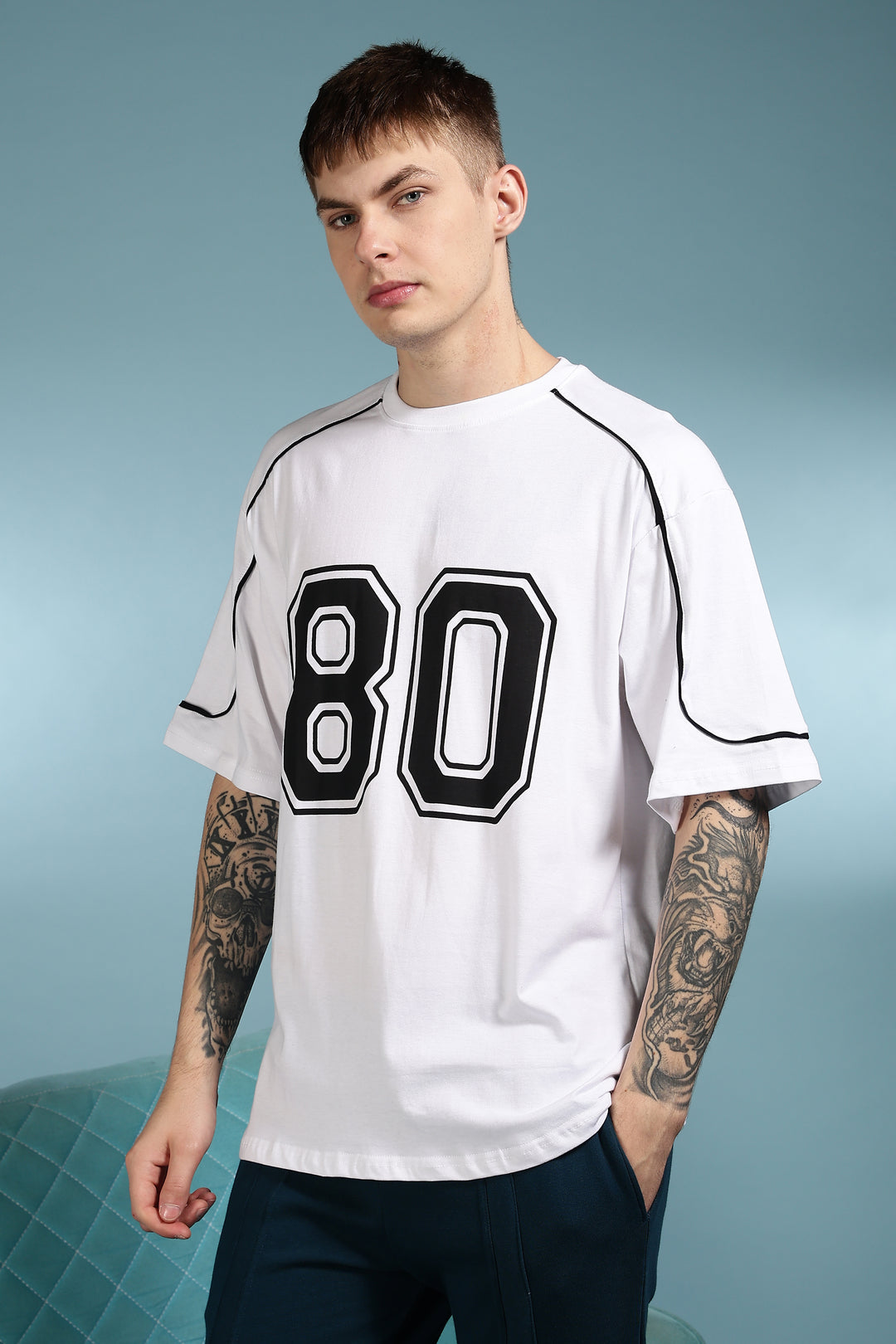Rugby: White Oversized T-shirt