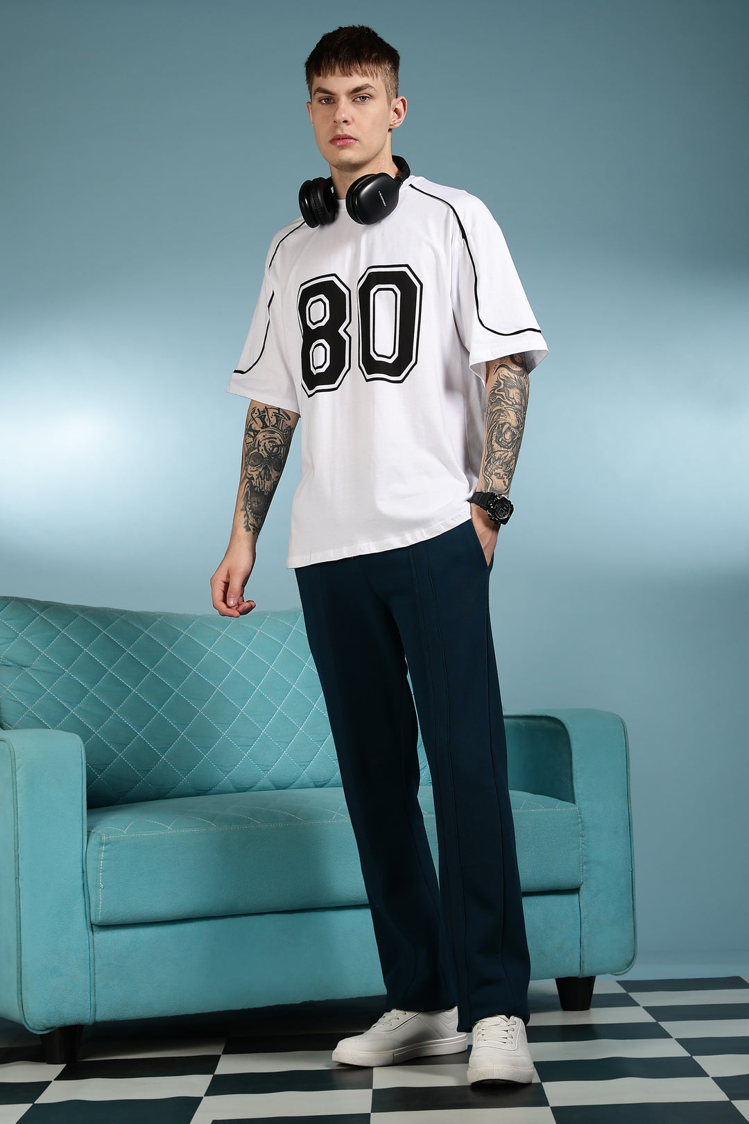 Rugby: White Oversized T-shirt