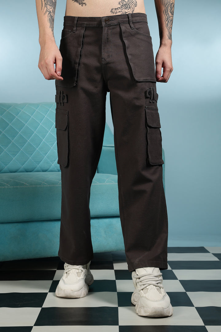 Classic: Dark Grey Twill Cargo Pants