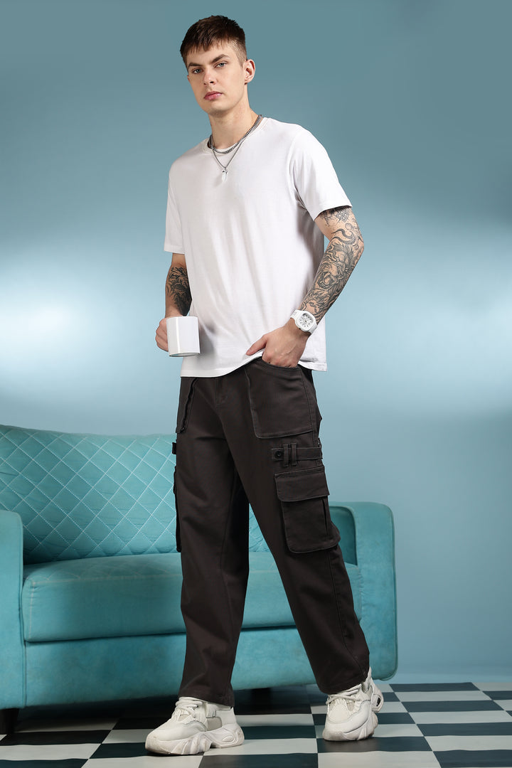 Classic: Dark Grey Twill Cargo Pants