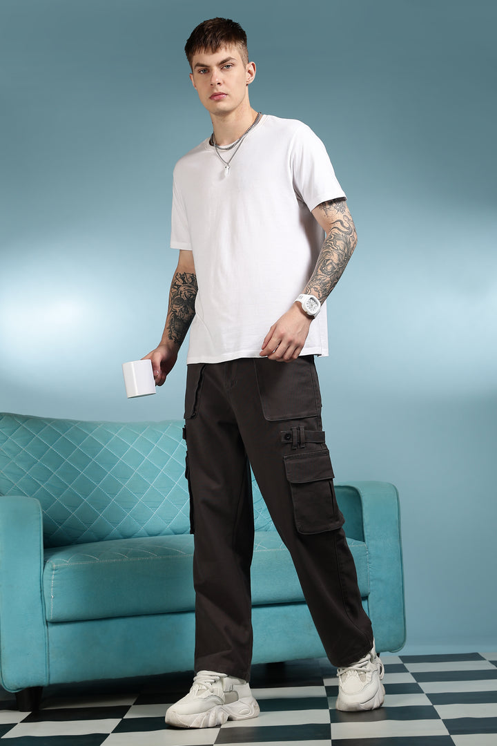 Classic: Dark Grey Twill Cargo Pants