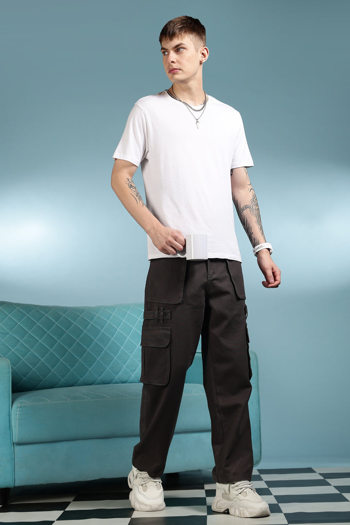 Classic: Dark Grey Twill Cargo Pants