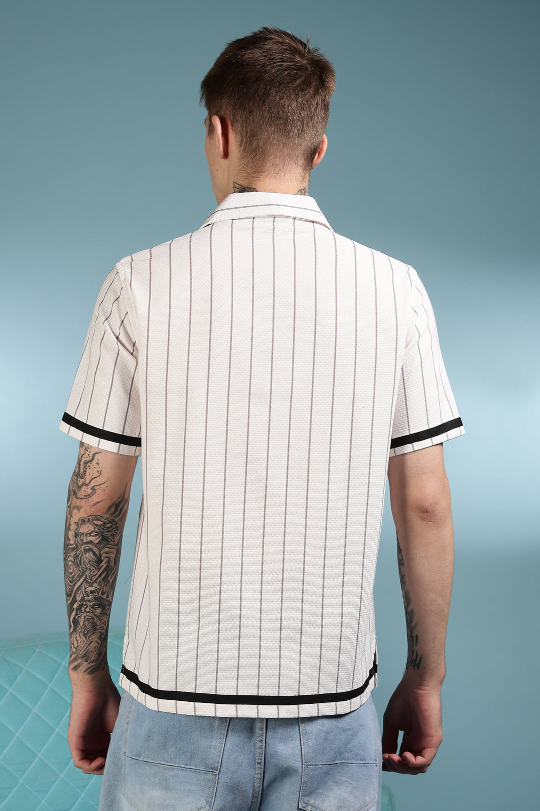 Stripes White Oversized Shirt