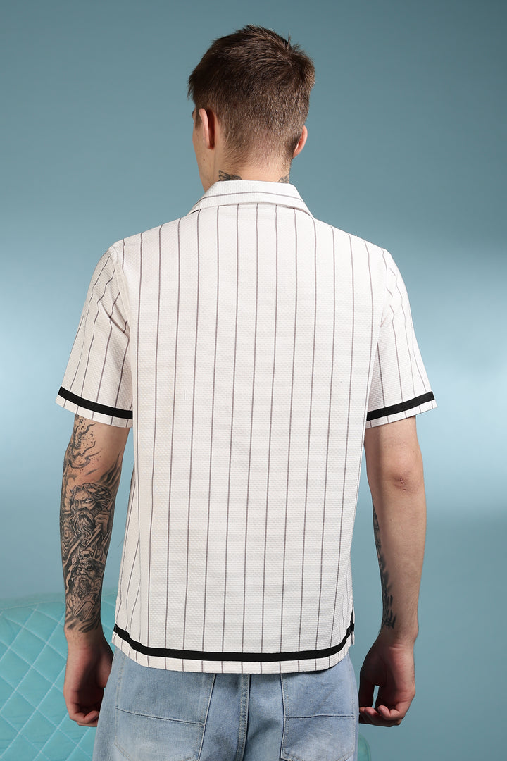 Stripes White Oversized Shirt