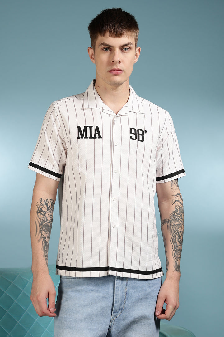 Stripes White Oversized Shirt