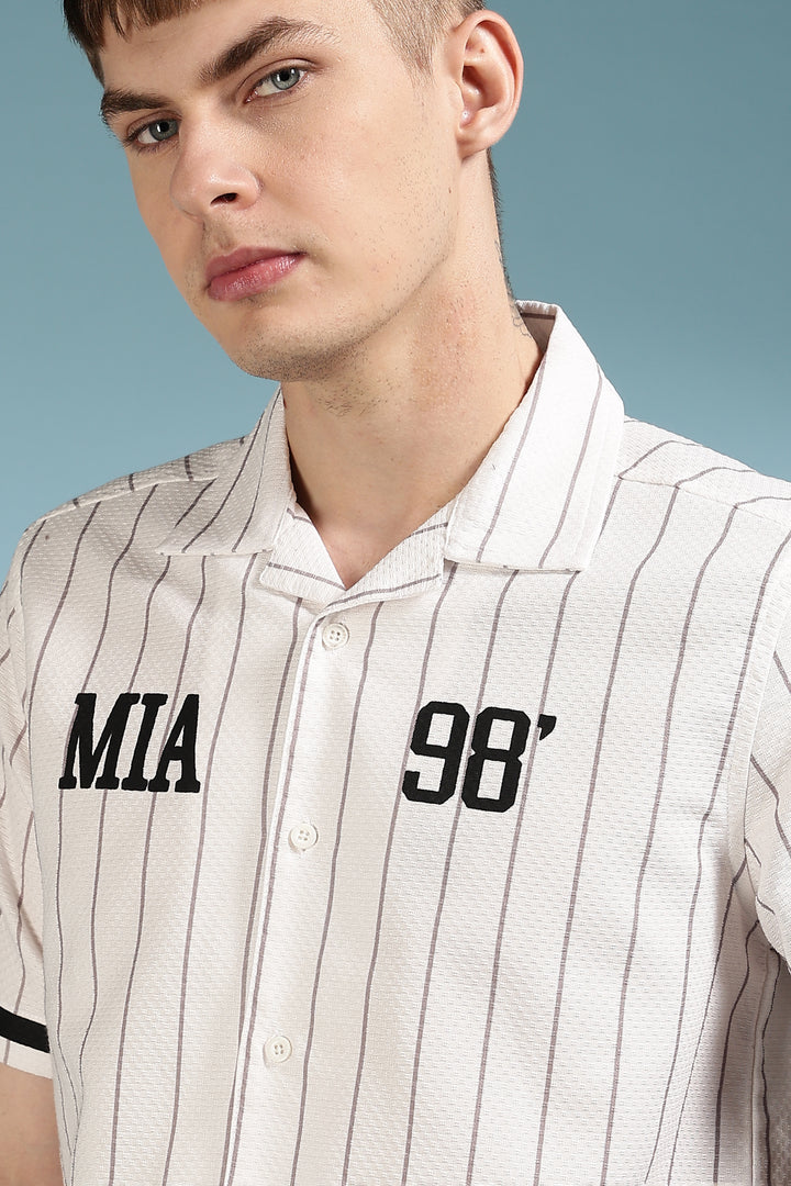 Stripes White Oversized Shirt