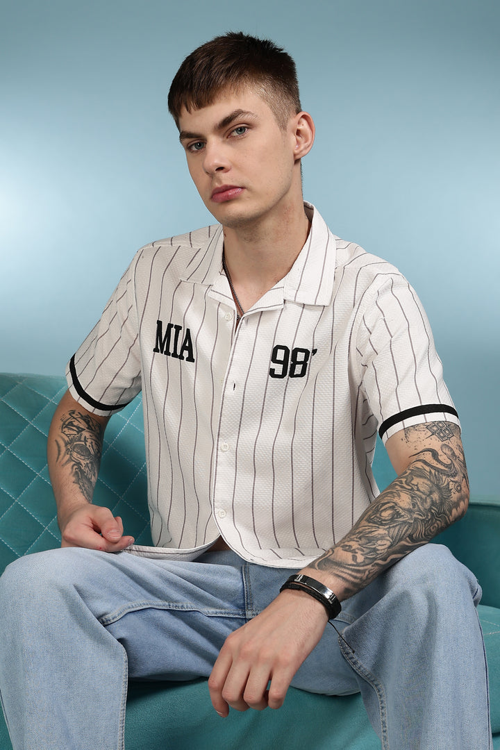 Stripes White Oversized Shirt
