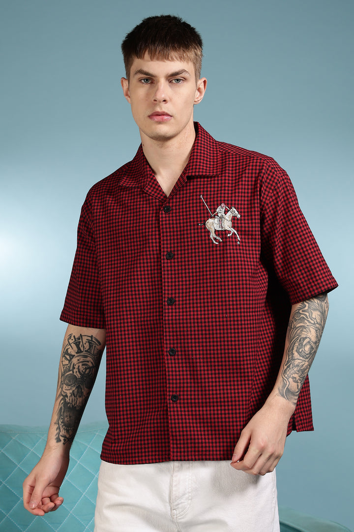Polo Sport: Embroidery Checks Oversized Shirts