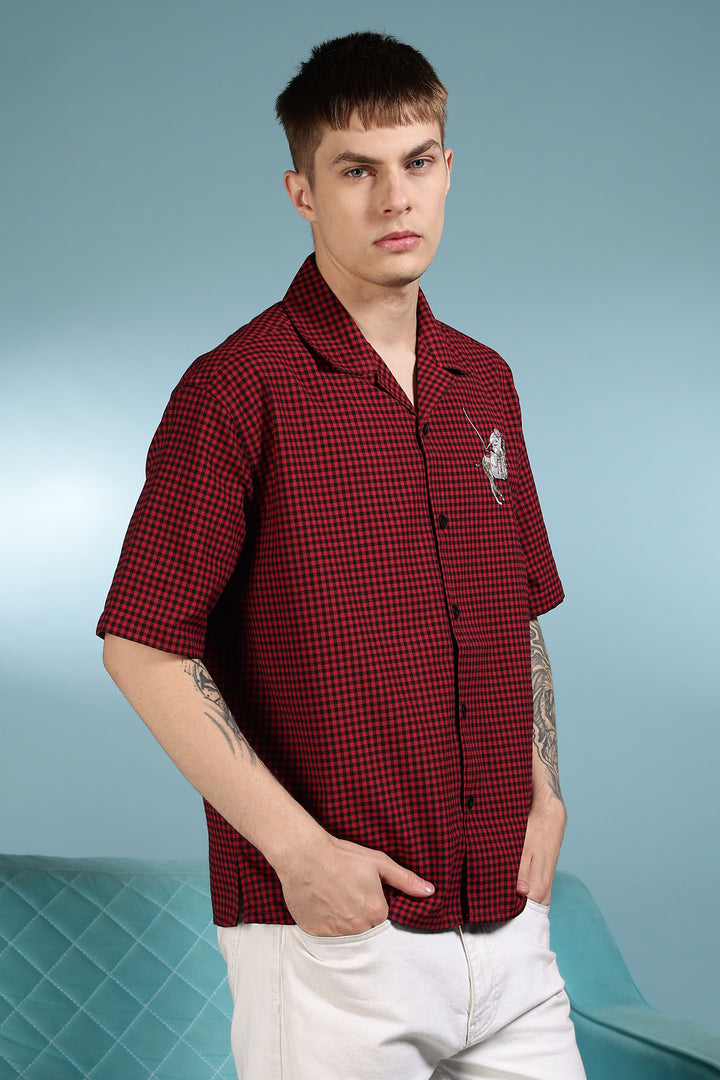Polo Sport: Embroidery Checks Oversized Shirts