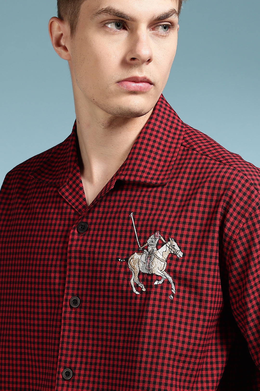 Polo Sport: Embroidery Checks Oversized Shirts