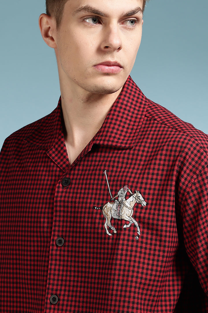 Polo Sport: Embroidery Checks Oversized Shirts