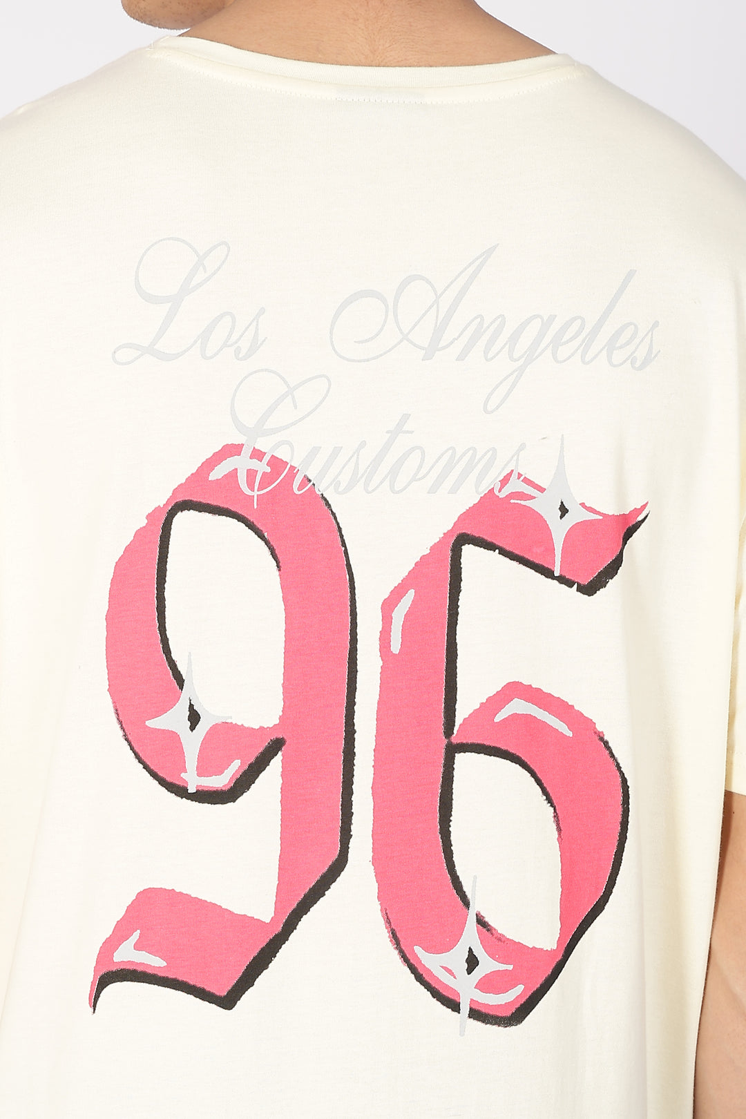 Numeric Oversized Cream T-shirt