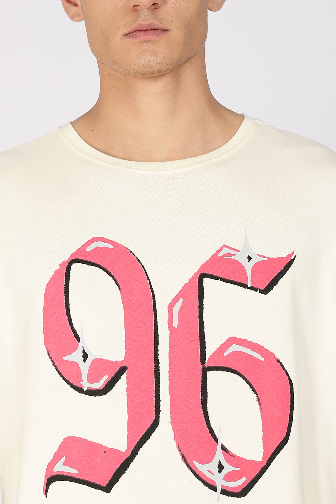 Numeric Oversized Cream T-shirt