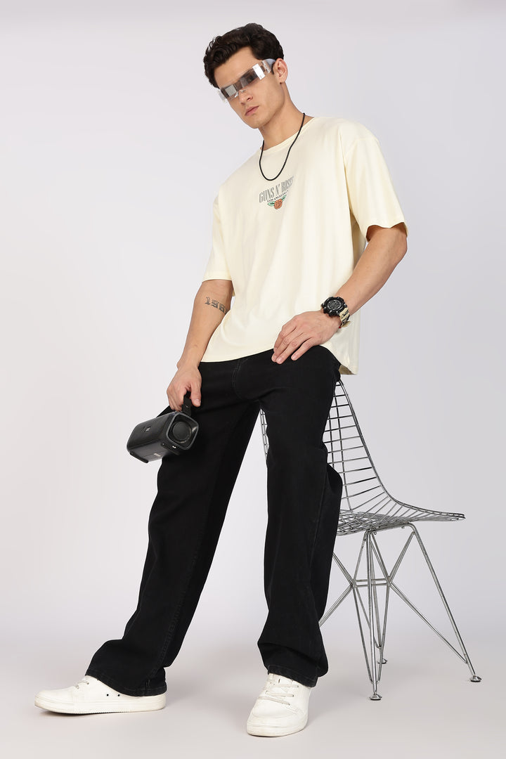 Guns and Roses: Eagle Cream Oversized T-shirt