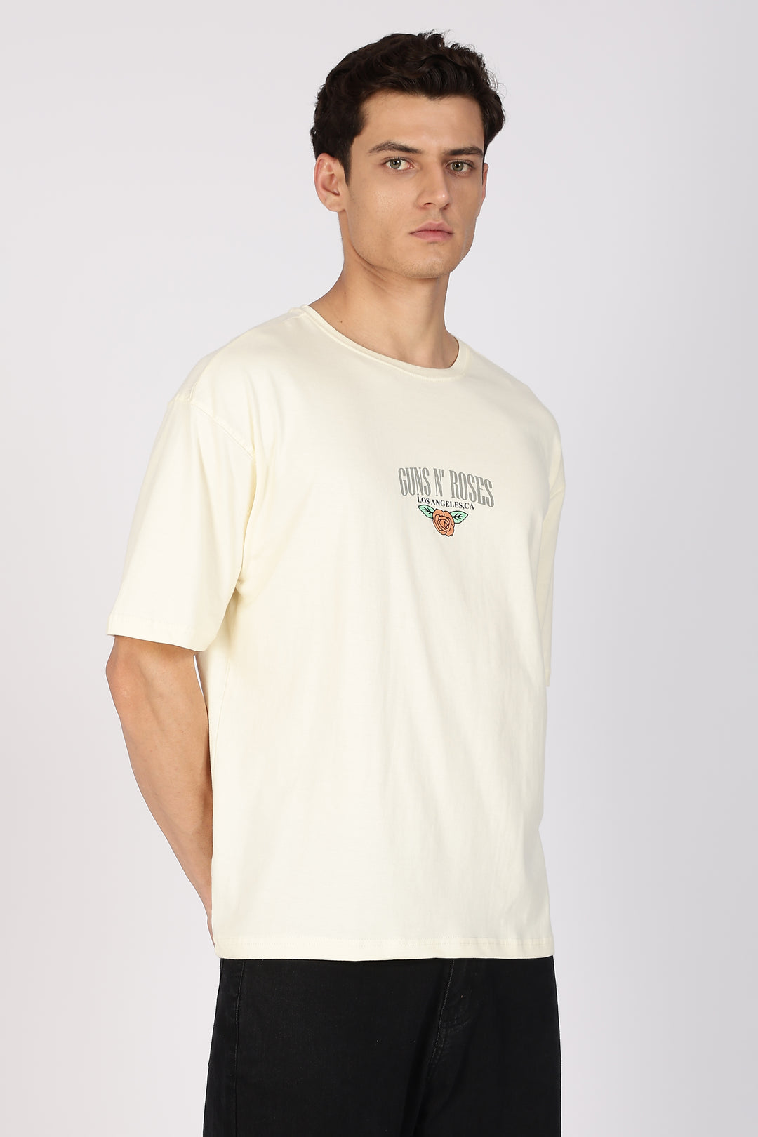 Guns and Roses: Eagle Cream Oversized T-shirt
