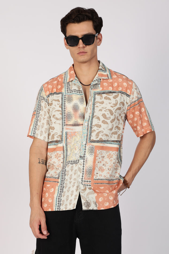 Traditional Print Cuban shirt