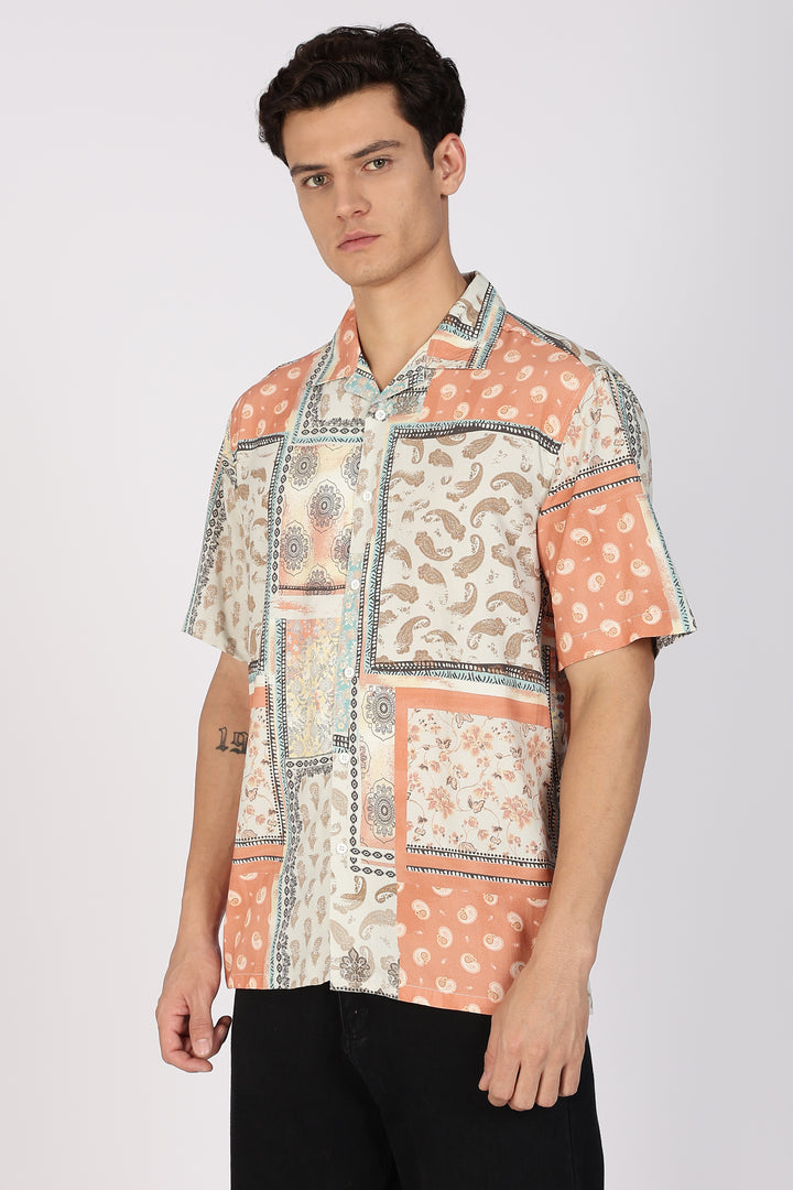 Traditional Print Cuban shirt