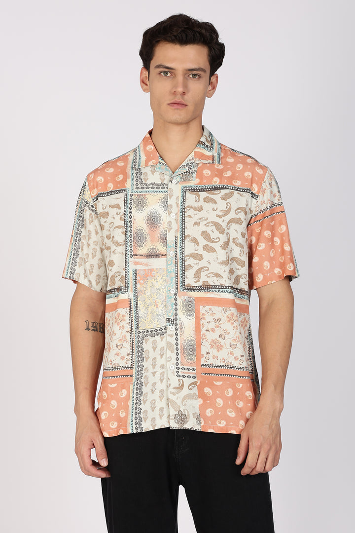 Traditional Print Cuban shirt
