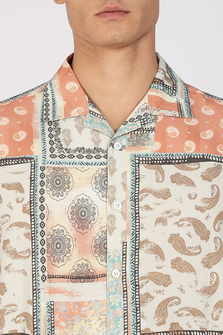 Traditional Print Cuban shirt