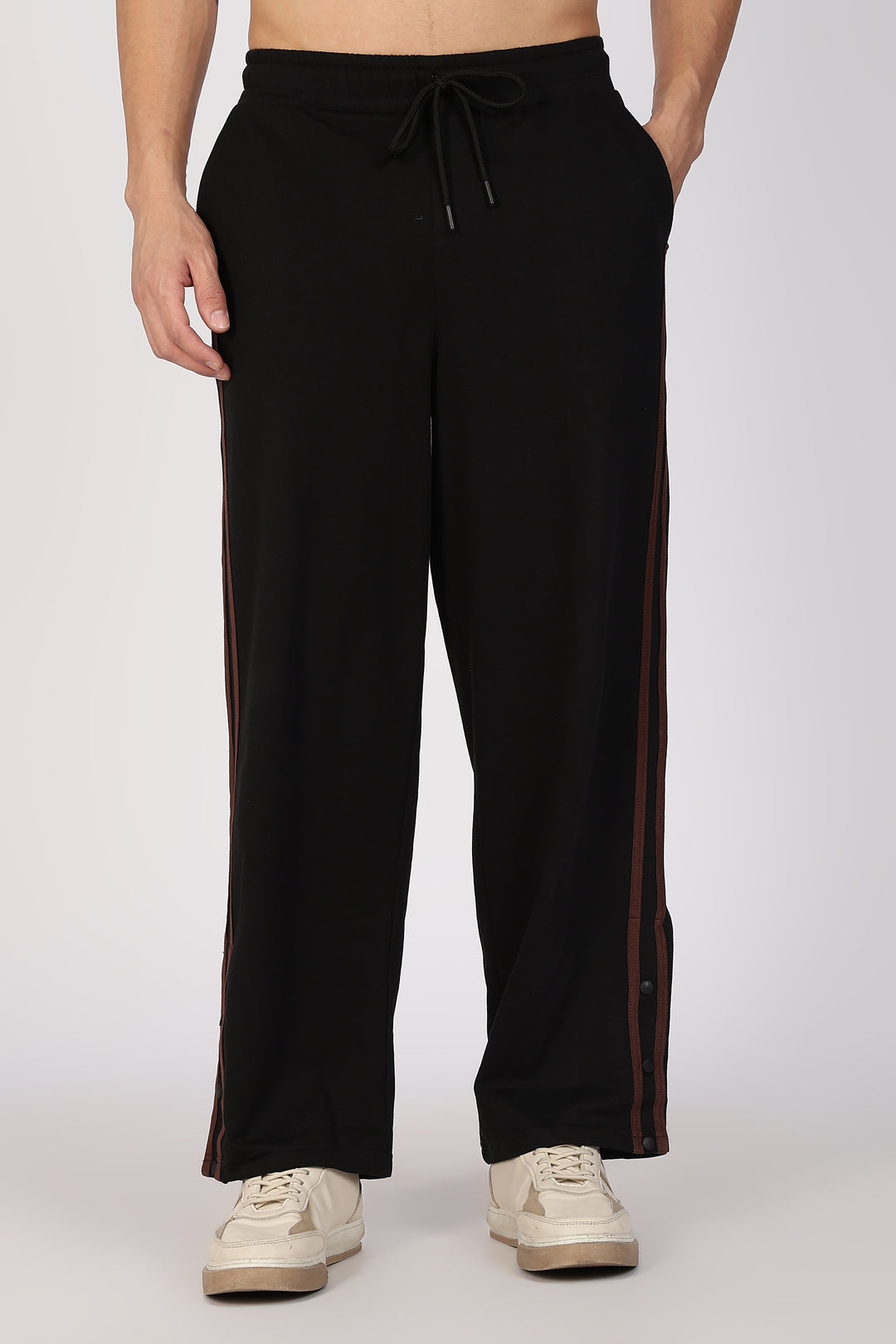 Brown Striped Joggers