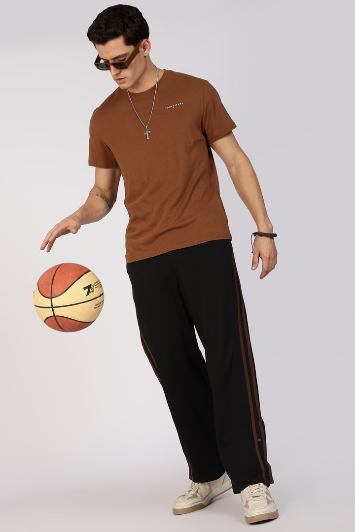 Brown Striped Joggers