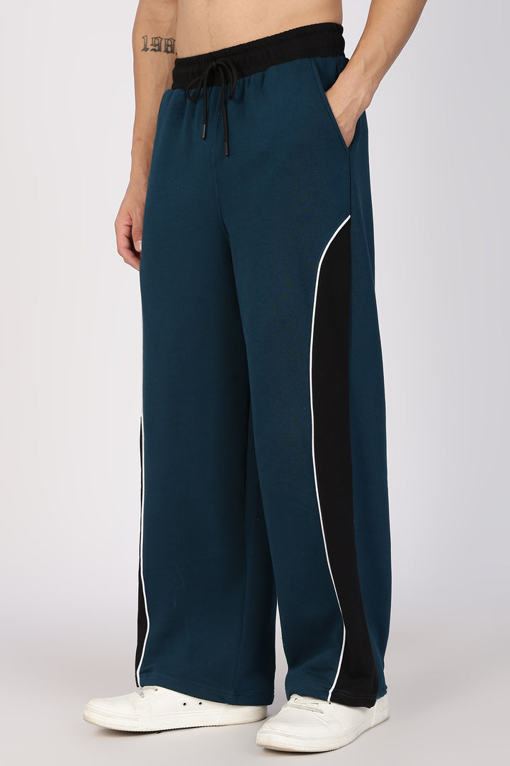 Cut & Sew Teal Joggers