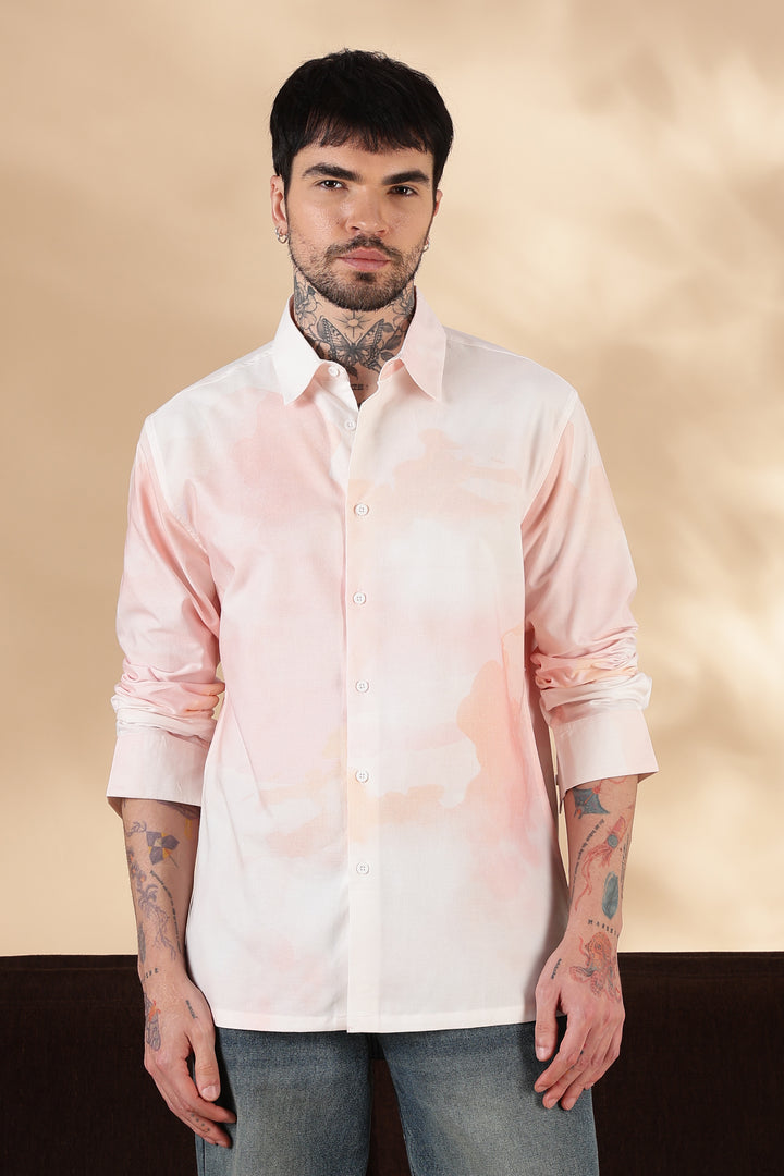 Cloud: Pink Printed Shirt