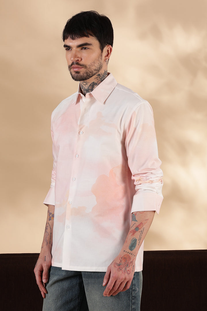 Cloud: Pink Printed Shirt