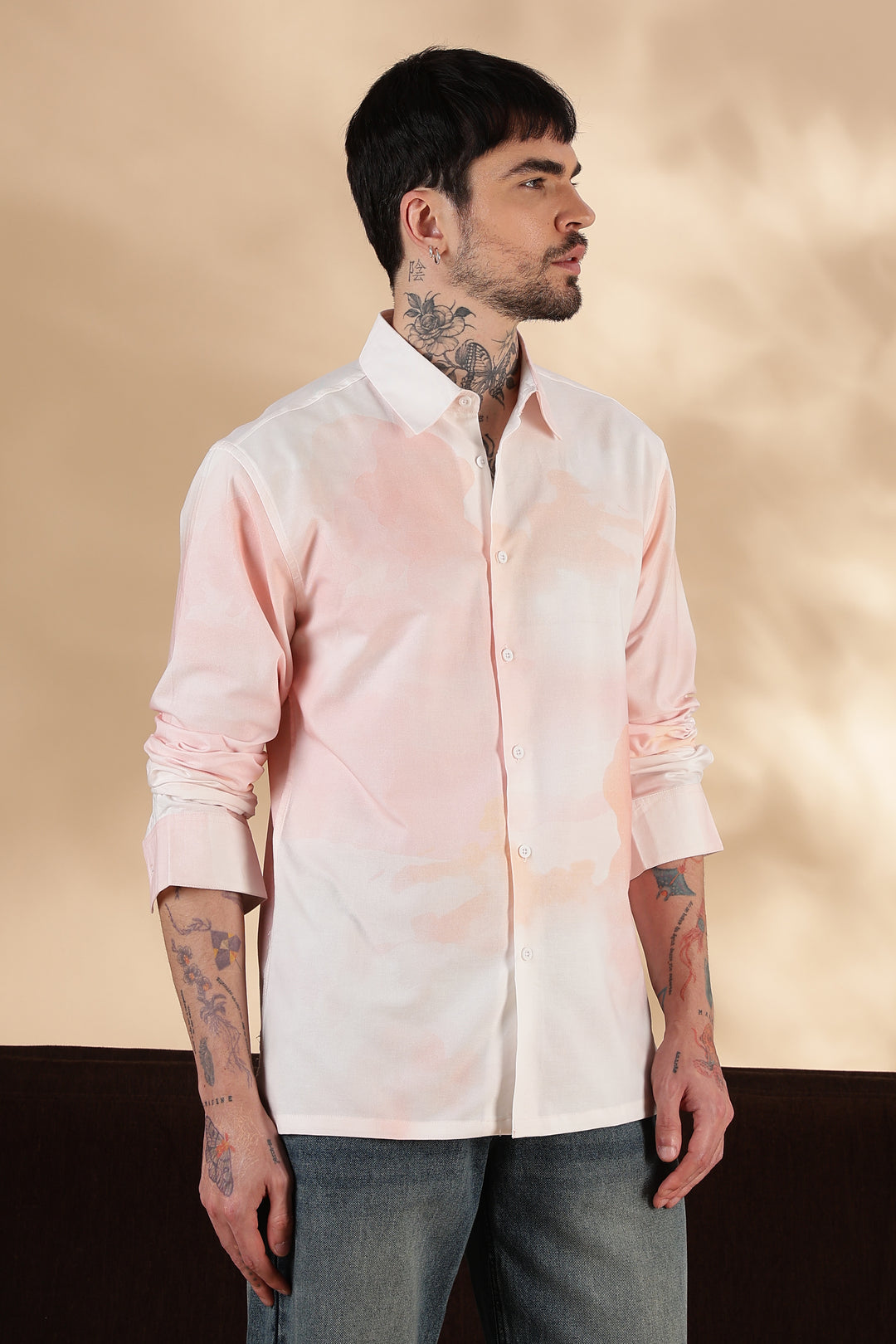 Cloud: Pink Printed Shirt