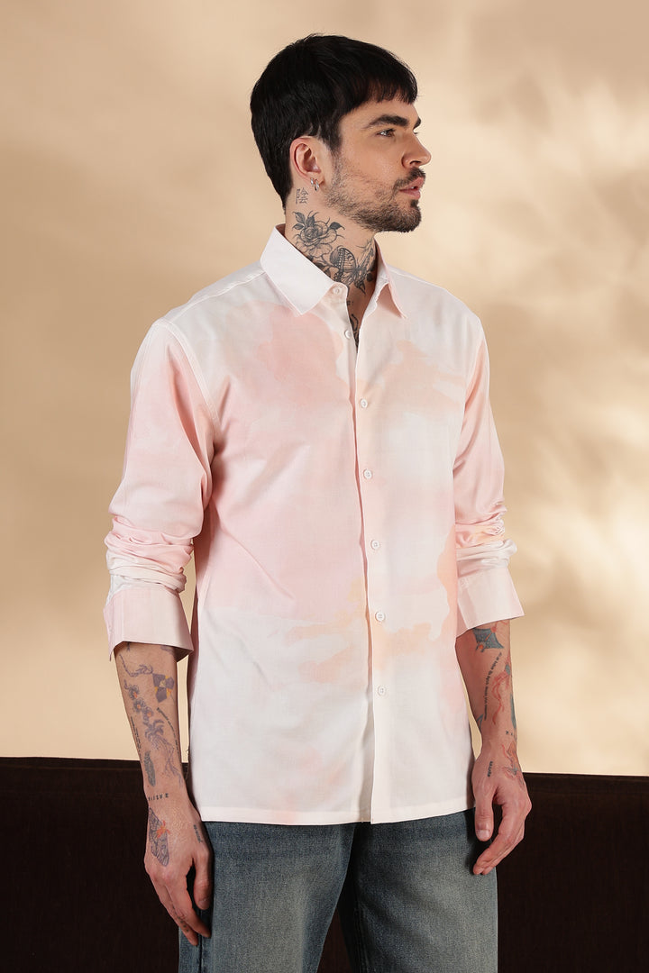 Cloud: Pink Printed Shirt